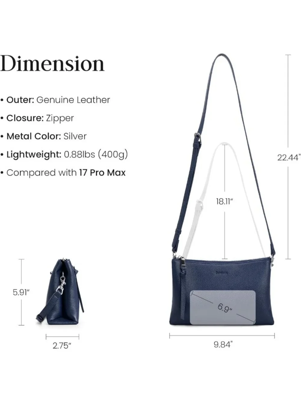 Stylish Small Leather Crossbody Bag for Women | RFID Purses for Travel & Daily